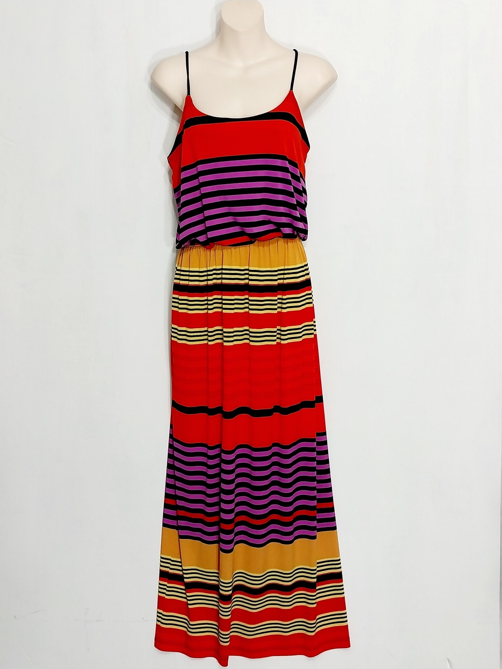 🔵BOGO FREE🔵 Valerie Bertinelli Maxi Dress Striped Sz 8